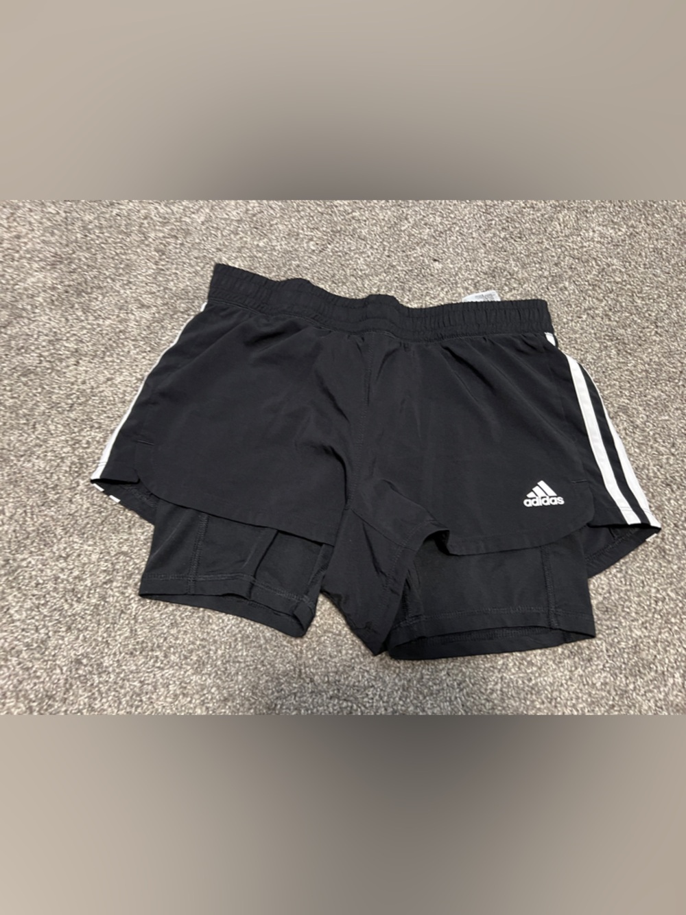 Adidas Women's Pacer Training 3-Stripes High Woven Shorts